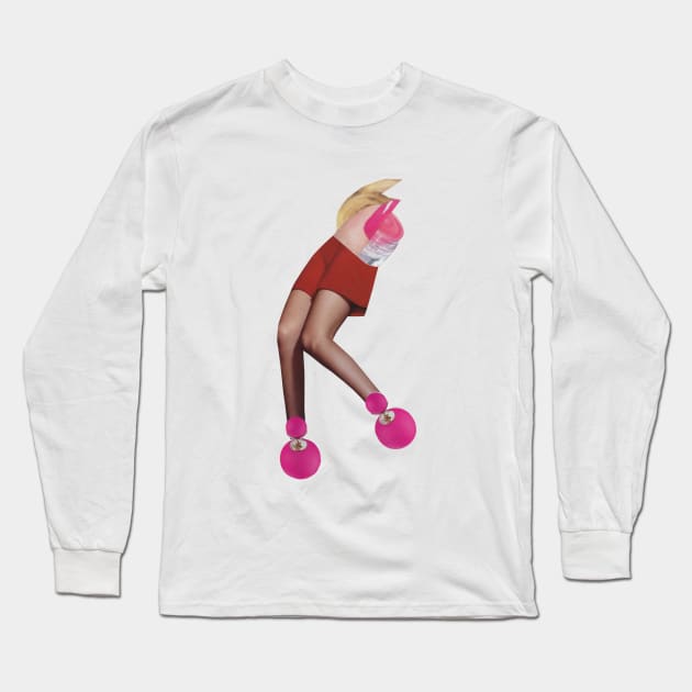 High Fashion Pink Model Long Sleeve T-Shirt by Luca Mainini